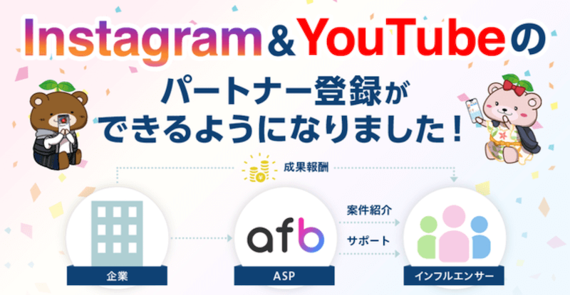 afb：Instagram&YouTubeアフィリエイト