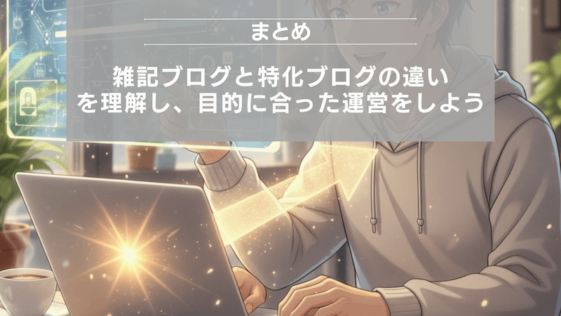 まとめ:雑記ブログと特化ブログの違いを理解し、目的に合った運営をしよう