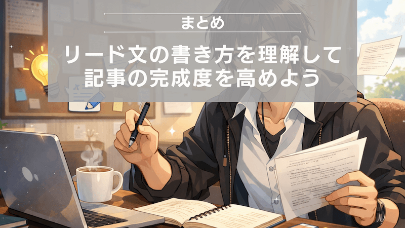 まとめ:リード文の書き方を理解して記事の完成度を高めよう