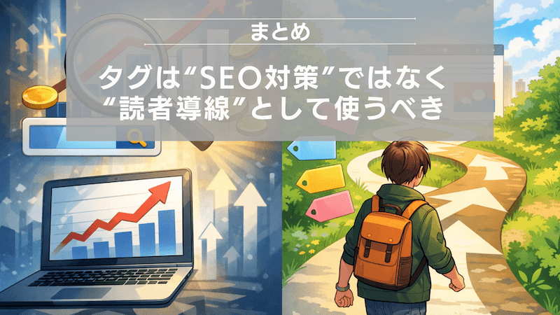 まとめ：タグは“SEO対策”ではなく“読者導線”として使うべき