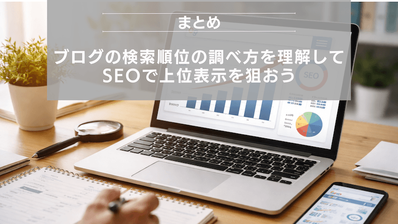 まとめ：ブログの検索順位の調べ方を理解してSEOで上位表示を狙おう