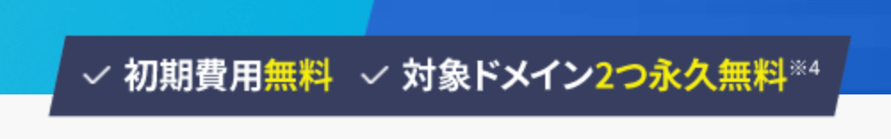 独自ドメイン永久無料特典