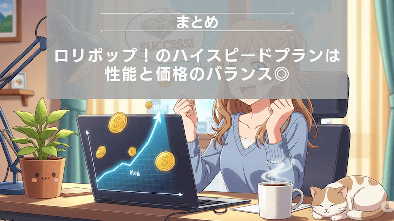 まとめ:ロリポップのハイスピードプランは性能と価格のバランス◎