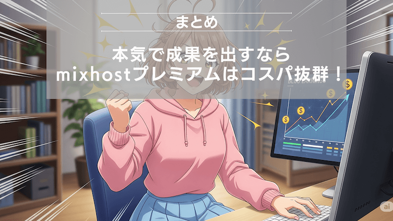 まとめ：本気で成果を出すならmixhostプレミアムはコスパ抜群！