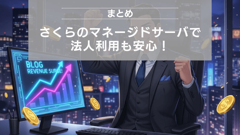 まとめ:さくらのマネージドサーバで法人利用も安心!