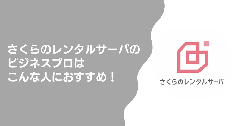 さくらのレンタルサーバのビジネスプロはこんな人におすすめ!