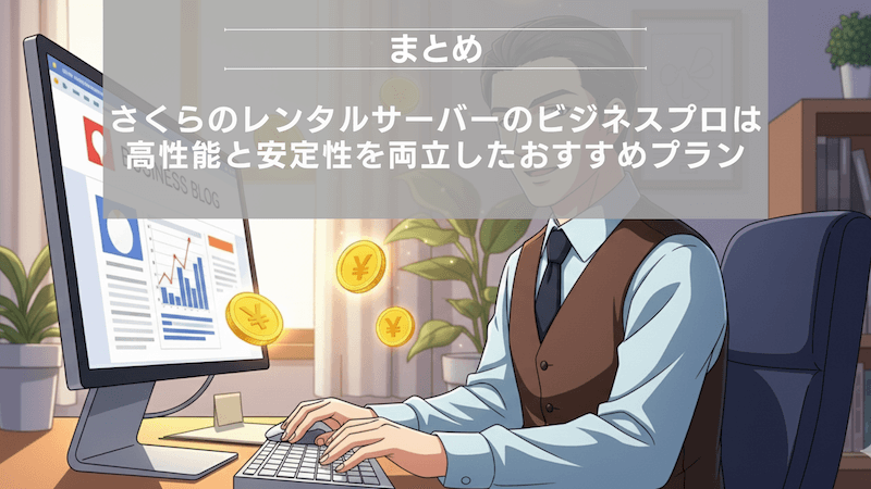 まとめ:さくらのレンタルサーバーのビジネスプロは高性能と安定性を両立したおすすめプラン