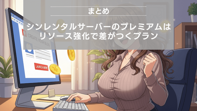 まとめ：シンレンタルサーバーのプレミアムはリソース強化で差がつくプラン