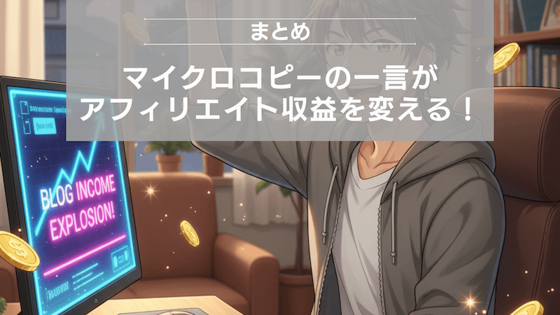 まとめ：マイクロコピーの一言がアフィリエイト収益を変える！