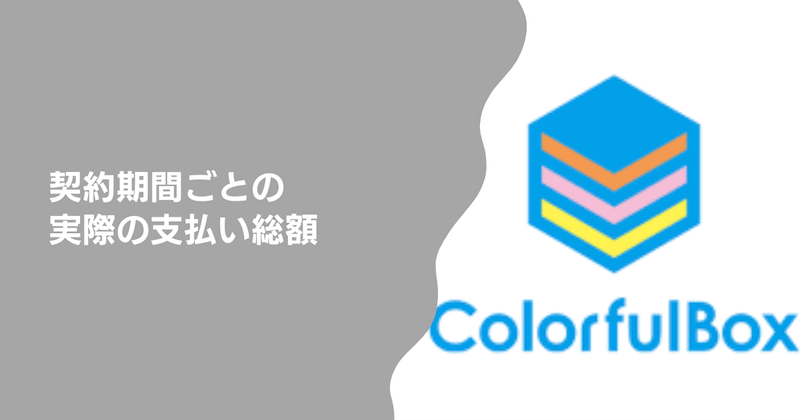 契約期間ごとの実際の支払い総額