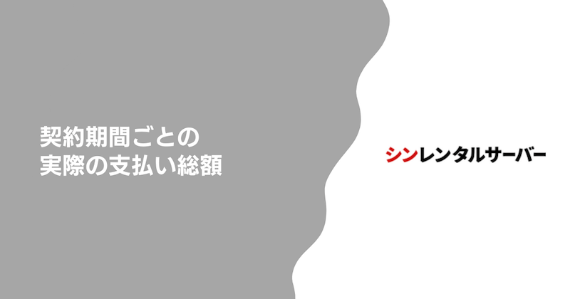 契約期間ごとの実際の支払い総額