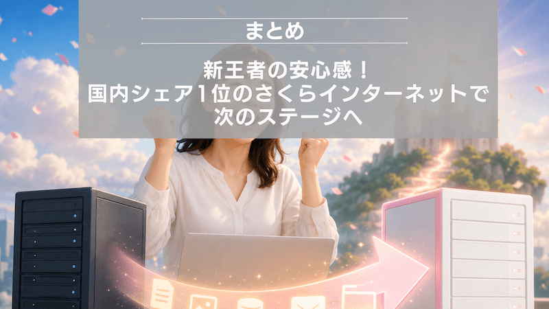 まとめ:新王者の安心感!国内シェア1位のさくらインターネットで次のステージへ
